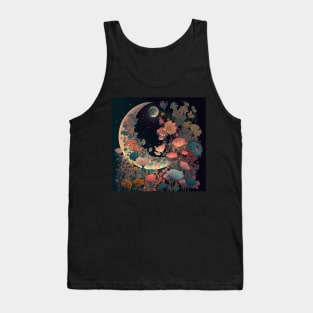 Flowers Witchy Floral Moon Trippy Colorful Witchy 10 Tank Top